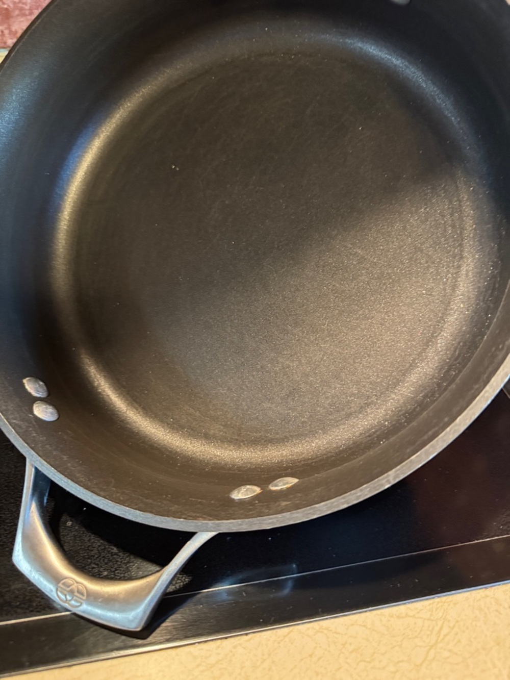3 Quart Calphalon Gray Nonstick Sauté Pan with Glass Lid and Silver Handle - Picture 8 of 14